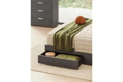 Mor Furniture Storage Beds|Upholstered Beds|Amy Upholstered Panel Bed W/ Storage In Dark Oak, Queen