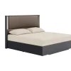 Mor Furniture Upholstered Beds|Beds|Amy Upholstered Panel Bed In Dark Oak, Queen