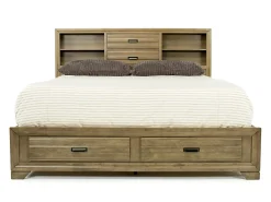 Mor Furniture Beds|Andes Bookcase Bed W/ Storage In , Twin Charcoal