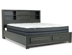 Mor Furniture Beds|Andes Bookcase Bed W/ Storage In , Twin Charcoal