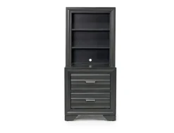 Mor Furniture Nightstands|Andes Nightstand & Hutch In Charcoal