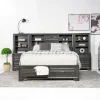 Mor Furniture Bedroom Sets|Andes Wall Bed, Dresser & Mirror In Charcoal, Twin