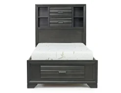 Mor Furniture Bedroom Sets|Andes Wall Bed, Dresser & Mirror In Charcoal, Twin