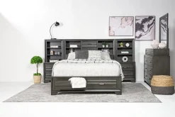 Mor Furniture Bedroom Sets|Andes Wall Bed, Dresser & Mirror In Charcoal, Twin