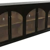 Mor Furniture Tv Stands|Accent Tables|Archdale 6 Door Accent Console In Black, 96 Inch