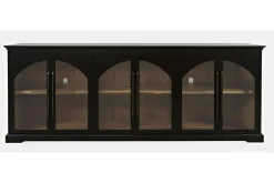 Mor Furniture Tv Stands|Accent Tables|Archdale 6 Door Accent Console In Black, 96 Inch