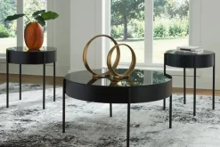 Mor Furniture Coffee Tables|Ardoline Coffee Table & 2 End Tables In Black