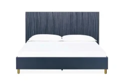 Mor Furniture Bedroom Sets|Argento Panel Bed, Dresser, Mirror & Nightstand In Misty Gray, Full