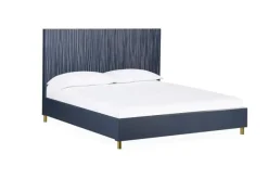 Mor Furniture Bedroom Sets|Argento Panel Bed, Dresser, Mirror & Nightstand In Misty Gray, Full