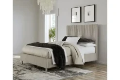 Mor Furniture Beds|Argento Panel Bed In Navy Blue, Full