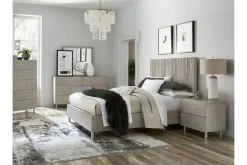 Mor Furniture Beds|Argento Panel Bed In Navy Blue, Full