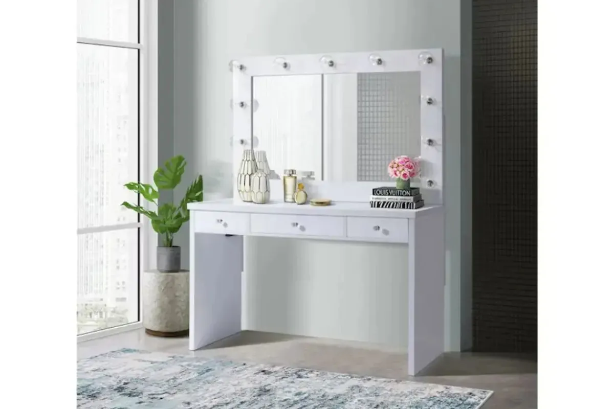Mor Furniture Vanities & Mirrors|Ariana Vanity & Mirror In White