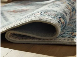Mor Furniture Shop All Rugs|Arlenmont Classic Rug In Blue/White/Brown, 5’ X 7’