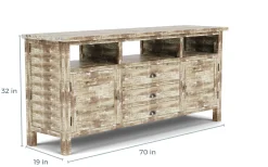Mor Furniture Media Consoles & Hutches|Tv Stands|Artisans Media Console In Oak, 50 Inch