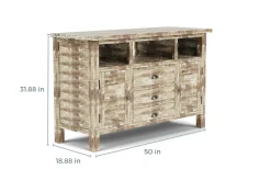 Mor Furniture Media Consoles & Hutches|Tv Stands|Artisans Media Console In Oak, 50 Inch