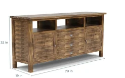 Mor Furniture Media Consoles & Hutches|Tv Stands|Artisans Media Console In Oak, 50 Inch