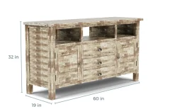 Mor Furniture Media Consoles & Hutches|Tv Stands|Artisans Media Console In Oak, 50 Inch