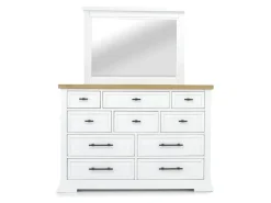 Mor Furniture Bedroom Sets|Ashbryn Storage Bed, Dresser, Mirror & Nightstand In White, Queen