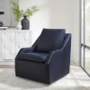 Mor Furniture Chairs|Asher Leather 360 Degree Swivel Chair In Ice