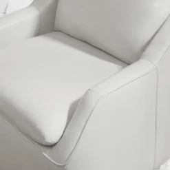 Mor Furniture Chairs|Asher Leather 360 Degree Swivel Chair In Ice