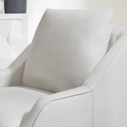 Mor Furniture Chairs|Asher Leather 360 Degree Swivel Chair In Ice
