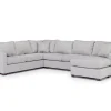 Mor Furniture Sectionals|Ashfield Tux Sofa Chaise Sectional In Ashfield Granite, Right Facing