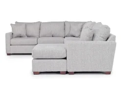 Mor Furniture Sectionals|Ashfield Tux Sofa Chaise Sectional In Ashfield Granite, Right Facing