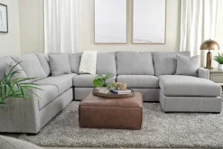 Mor Furniture Sectionals|Ashfield Tux Sofa Chaise Sectional In Ashfield Granite, Right Facing