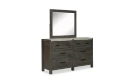 Mor Furniture Bedroom Sets|Aspen Valley Panel Bed, Dresser, Mirror & Nightstand In Sierra Brown, Queen