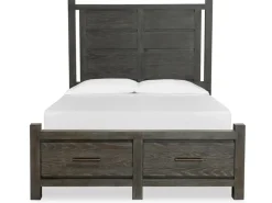 Mor Furniture Storage Beds|Beds|Aspen Valley Panel Bed W/ Storage In Sierra Brown, Queen