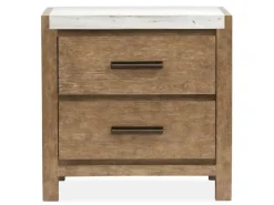 Mor Furniture Bedroom Sets|Aspen Valley Panel Bed W/ Storage, Dresser, Mirror & Nightstand In Sierra Brown, Queen