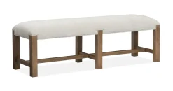 Mor Furniture Seating For 6|Dining Room Sets|Aspen Valley Stone Top Dining Table, 4 Chairs & Bench In Sierra Brown