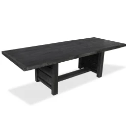 Mor Furniture Seating For 6|Dining Room Sets|Aspen Valley Trestle Dining Table & 6 Chairs In Ravenwood Black