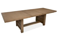 Mor Furniture Seating For 6|Dining Room Sets|Aspen Valley Trestle Dining Table & 6 Chairs In Ravenwood Black