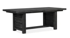 Mor Furniture Seating For 6|Dining Room Sets|Aspen Valley Trestle Dining Table, 4 Chairs & Bench In Sierra Brown