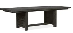 Mor Furniture Seating For 6|Dining Room Sets|Aspen Valley Trestle Dining Table, 4 Chairs & Bench In Sierra Brown