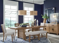 Mor Furniture Dining Tables|Aspen Valley Trestle Dining Table In Sierra Brown