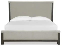 Mor Furniture Upholstered Beds|Beds|Aspen Valley Upholstered Panel Bed In Sierra Brown, Queen