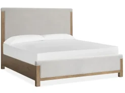 Mor Furniture Upholstered Beds|Beds|Aspen Valley Upholstered Panel Bed In Sierra Brown, Queen