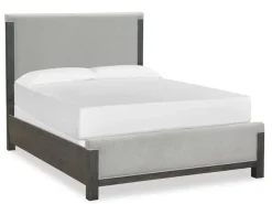 Mor Furniture Upholstered Beds|Beds|Aspen Valley Upholstered Panel Bed In Sierra Brown, Queen
