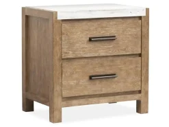 Mor Furniture Bedroom Sets|Aspen Valley Upholstered Panel Bed, Dresser, Mirror & Nightstand In Sierra Brown, Queen