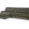 Mor Furniture Sectionals|Austen Sofa Chaise Sectional In Olive, Left Facing