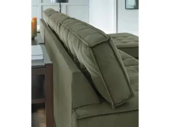 Mor Furniture Sectionals|Austen Sofa Chaise Sectional In Olive, Left Facing