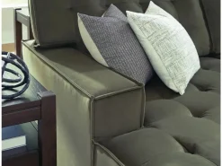 Mor Furniture Sectionals|Austen Sofa Chaise Sectional In Olive, Left Facing
