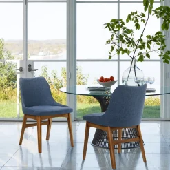 Mor Furniture Dining Chairs|Azalea Side Chair In Blue, Set Of 2