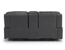 Mor Furniture Reclining Loveseats|Loveseats|Banks 3 Power Console Loveseat In Chesapeake Charcoal Leather