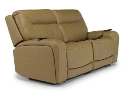 Mor Furniture Reclining Loveseats|Reclining Sofas|Banks 3 Power Loveseat In Leather Chesapeake Charcoal