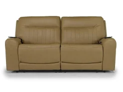 Mor Furniture Reclining Loveseats|Reclining Sofas|Banks 3 Power Loveseat In Leather Chesapeake Charcoal