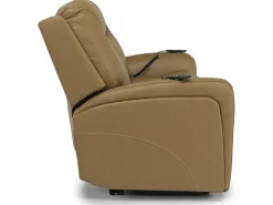 Mor Furniture Reclining Loveseats|Reclining Sofas|Banks 3 Power Loveseat In Leather Chesapeake Charcoal
