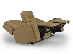 Mor Furniture Reclining Sofas|Sofas|Banks 3 Power Sofa In Chesapeake Charcoal Leather